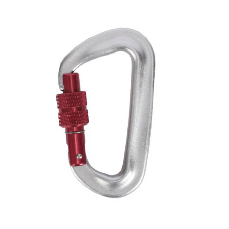 Moschettone in alluminio HT-G-0001 con chiusura a bloccaggio manuale